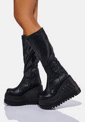 Stomp-200 Platform Knee High Boots