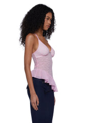 Flirty Attitude Lace Top - Pink