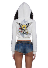 Sacred Heart Cropped Hoodie