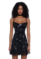 Enchanted Forest Embroidered Floral Dress