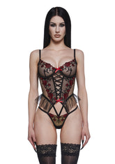 Blossom Beauty Peplum Lingerie Set