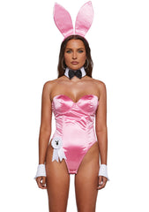 8 Piece Classic Playboy Bunny Costume - Pink
