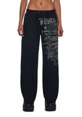 Ego Wide Leg Sweatpants With Graphics