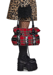 Rebel Class Plaid Shoulder Bag