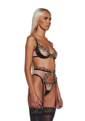 Playboy Bunny Kiss 3-Piece Garter Short Set