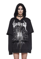 Looming Goth Zip-Up Hoodie