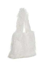 Star Dream Faux Fur Shoulder Bag - White