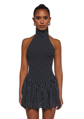 Main Character Polka Dot Dress - Black