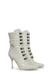 Future Frenemy Heeled Booties - White