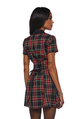 Devil You Don't Exist Plaid Dress