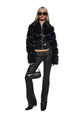 Star Power Faux Fur Jacket