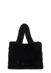 Cutie Pie Faux Fur Bag - Black