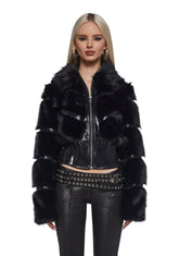 Star Power Faux Fur Jacket