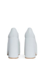 Macabre Meetup Platform Mary Janes - White