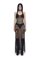 Romantic Rebel Maxi Dress - Fishnet