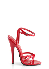 Domina-108 Strappy Ankle Wrap Sandals-Red