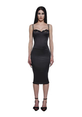 Loyal Maneater Midi Dress - Black