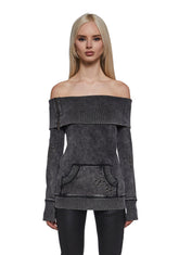 Style Off Washed Off The Shoulder Sweater