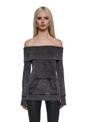 Style Off Washed Off The Shoulder Sweater