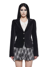 Dark Bloodlust Velvet Blazer
