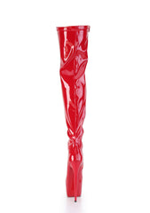 Jubilant-3000 Platform Thigh High Boots-Red