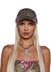 Embroidered Camo Flame Hat