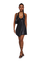 House Party Halter Dress - Black