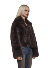 Cancelled List Faux Fur Coat
