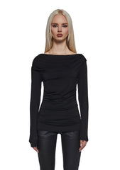 Step Up Long Sleeve Top - Black