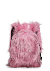 Rosy Roam Faux Fur Backpack - Pink