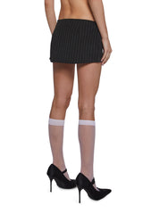 Joely Micro Skirt - Pinstripe