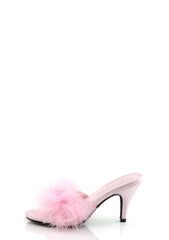 Amour-03 Marabou Slippter-Pink