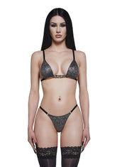 Twilight Shimmer Bikini Set - Gunmetal