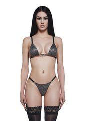 Twilight Shimmer Bikini Set - Gunmetal