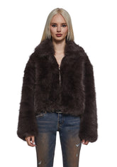 Cancelled List Faux Fur Coat