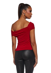 Mega Star Off The Shoulder Top - Red