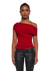 Mega Star Off The Shoulder Top - Red
