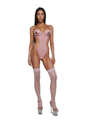 Heart Of Metals Mesh Teddy - Pink