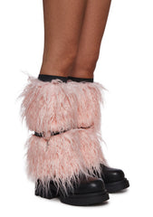 Cotton Candy Faux Fur Leg Warmers