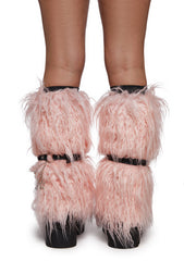 Cotton Candy Faux Fur Leg Warmers