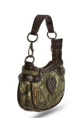 Camo Studded Shoulder Bag