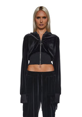 Ego Velour Corsetted Sweatshirt