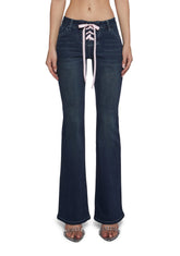 Talia Low Rise Jeans - Lace Up