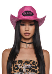 Von Dutch Cowboy Hat - Pink