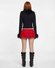 Darling Affection Ruffled Mini Skort - Red
