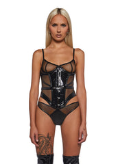 Playboy Blackout Fetish 2-Piece Set