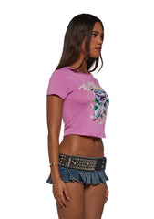 Flower Diamond Baby Tee