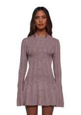 Cafe Reverie Mini Dress - Purple