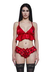 Flutter Bunny 2-Piece Lounge Set - Red