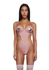Heart Of Metals Mesh Teddy - Pink